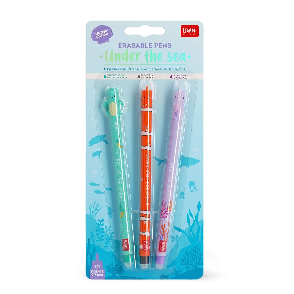 ﻿Legami Set di 3 Penne Gel Cancellabili - Erasable Pen Promozione