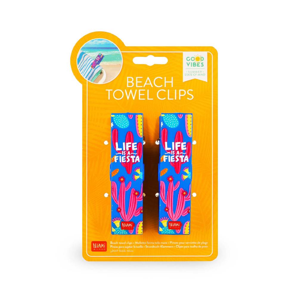 Legami Set di 2 Mollette Ferma Telo Mare - Beach Towel Clips Nuova