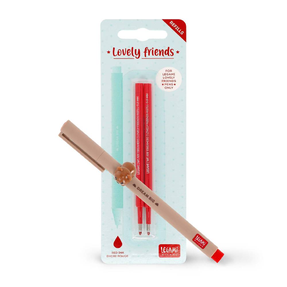 Legami Set Penna Lovely Teddy Bear con Refill Rosso Prezzo Ridotto