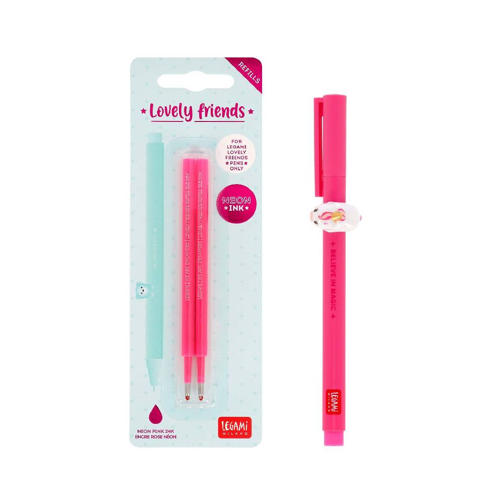 Legami Set Penna Lovely Unicorn con Refill Rosa Neon Novità