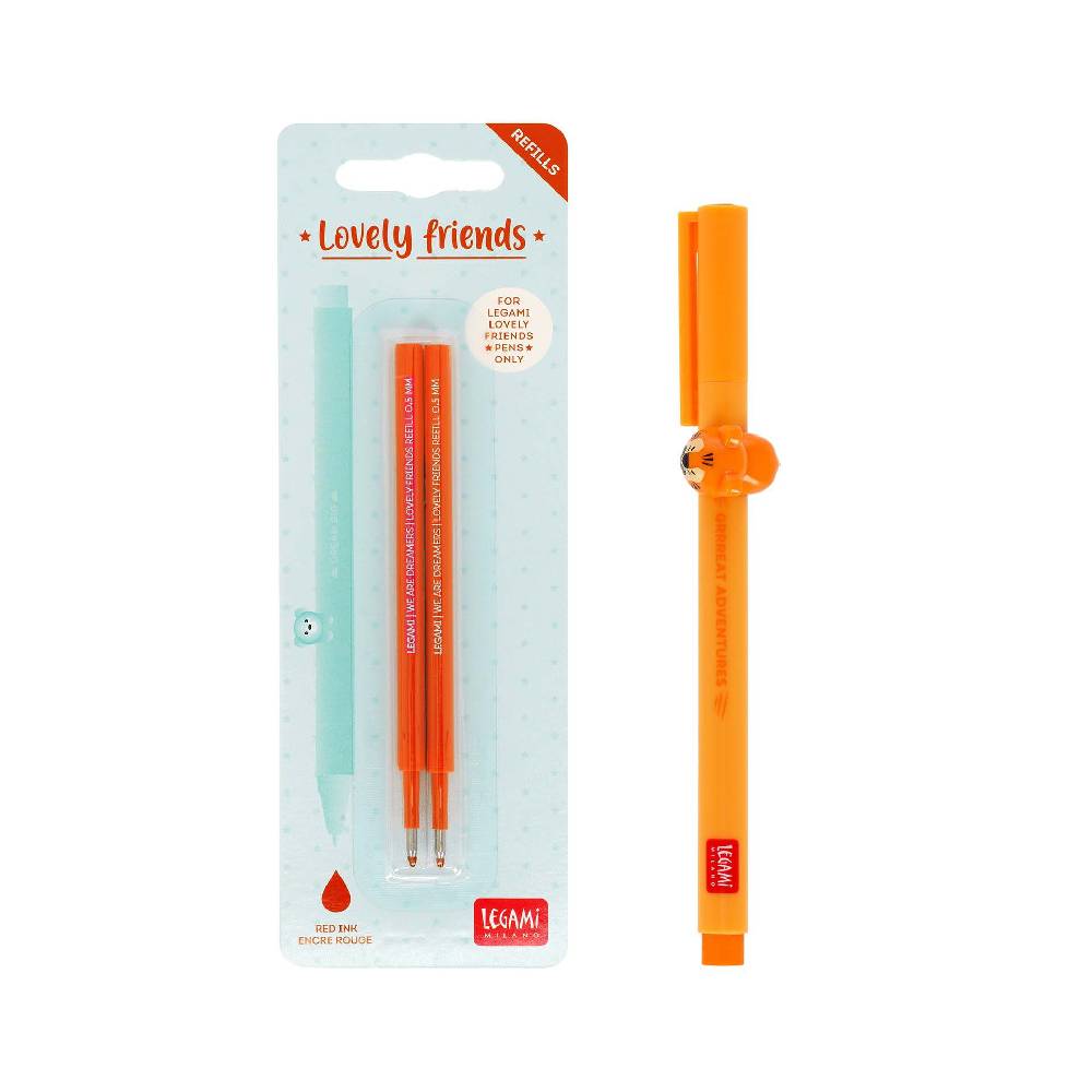 Legami Set Penna Lovely Tiger con Refill Arancione Sconto