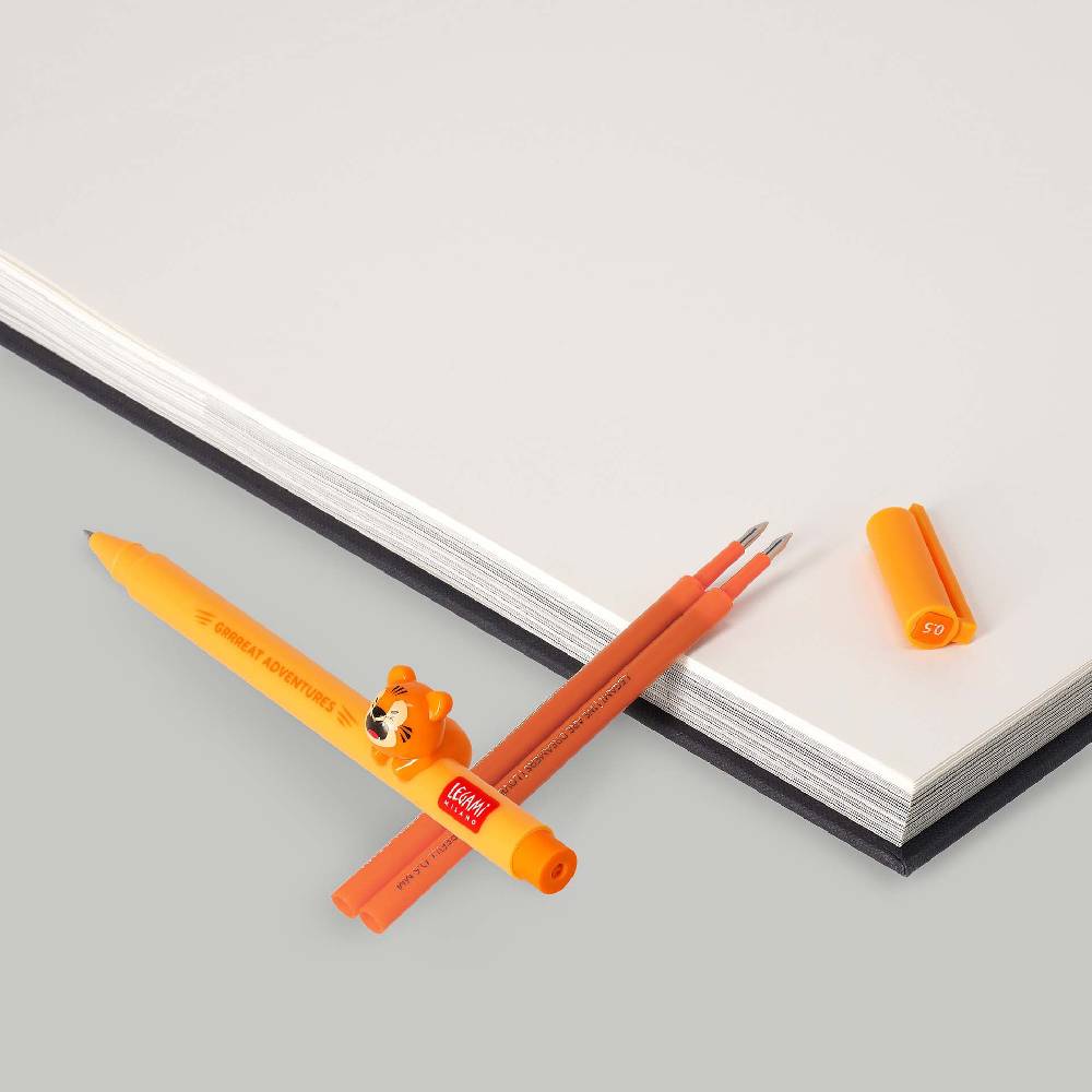 Legami Set Penna Lovely Tiger con Refill Arancione Sconto