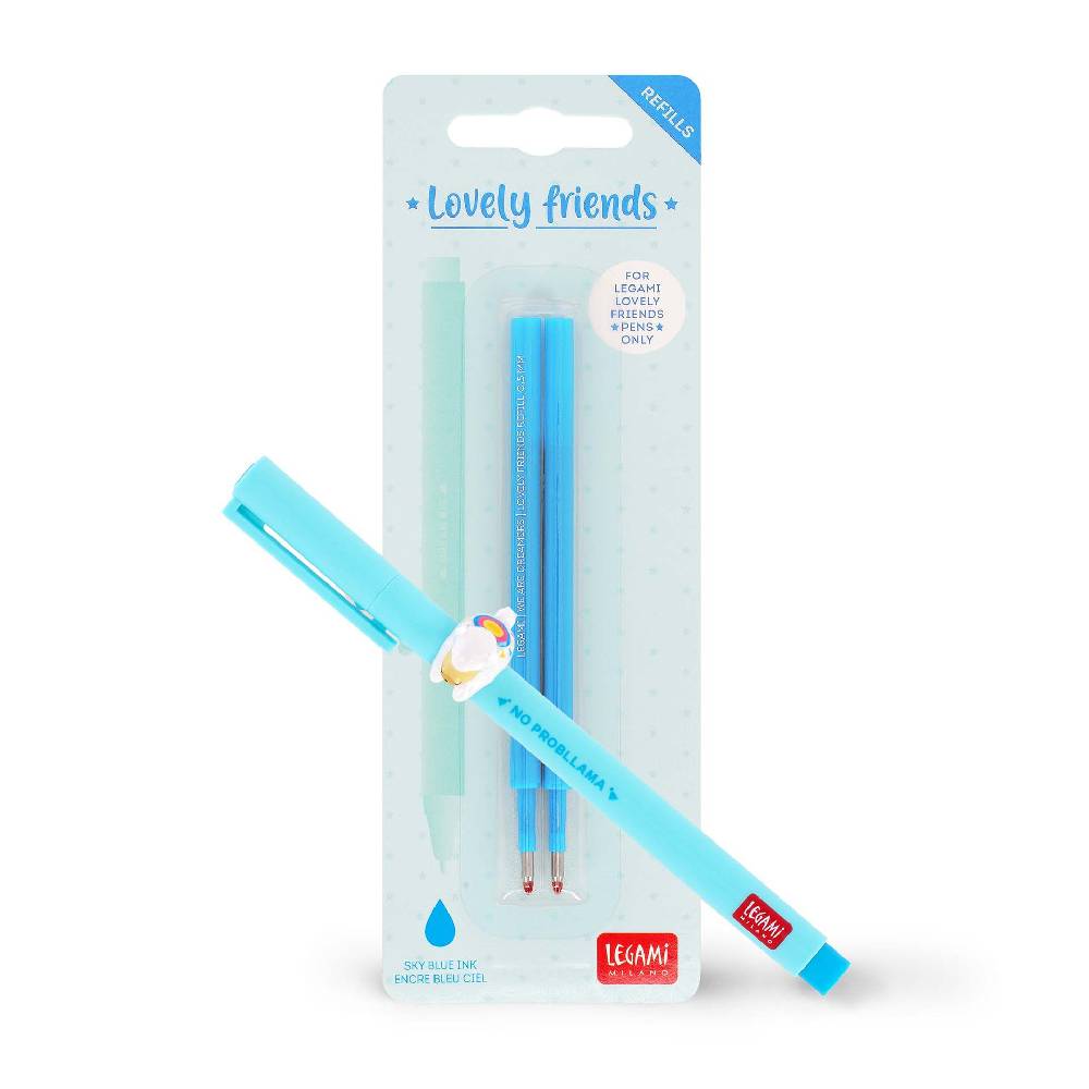 Legami Set Penna Lovely Llama con Refill Azzurro Economico