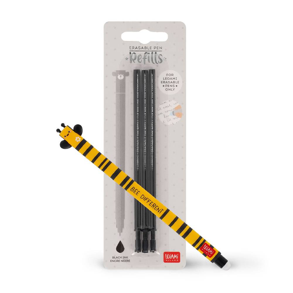 Legami Set Penna Cancellabile Bee con Refill Nero Outlet