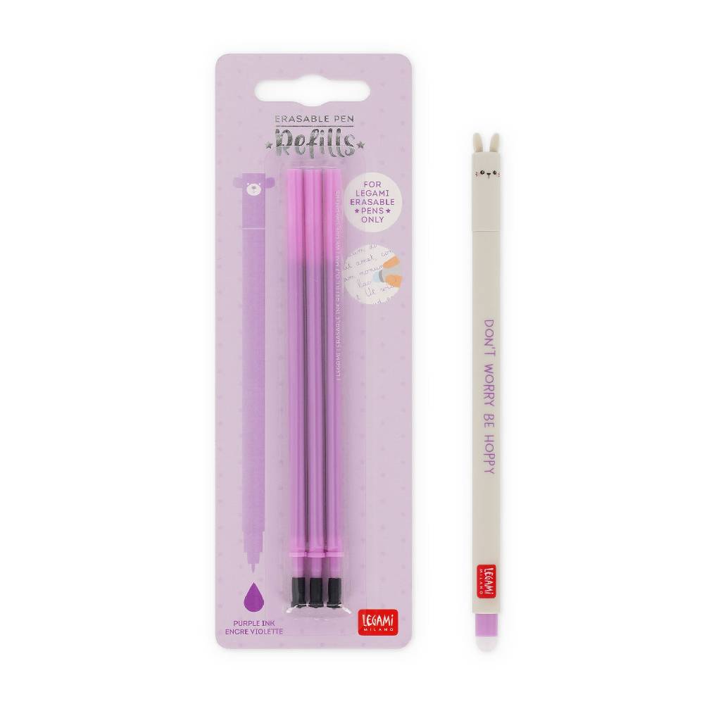 Legami Set Penna Cancellabile Bunny con Refill Viola Saldi