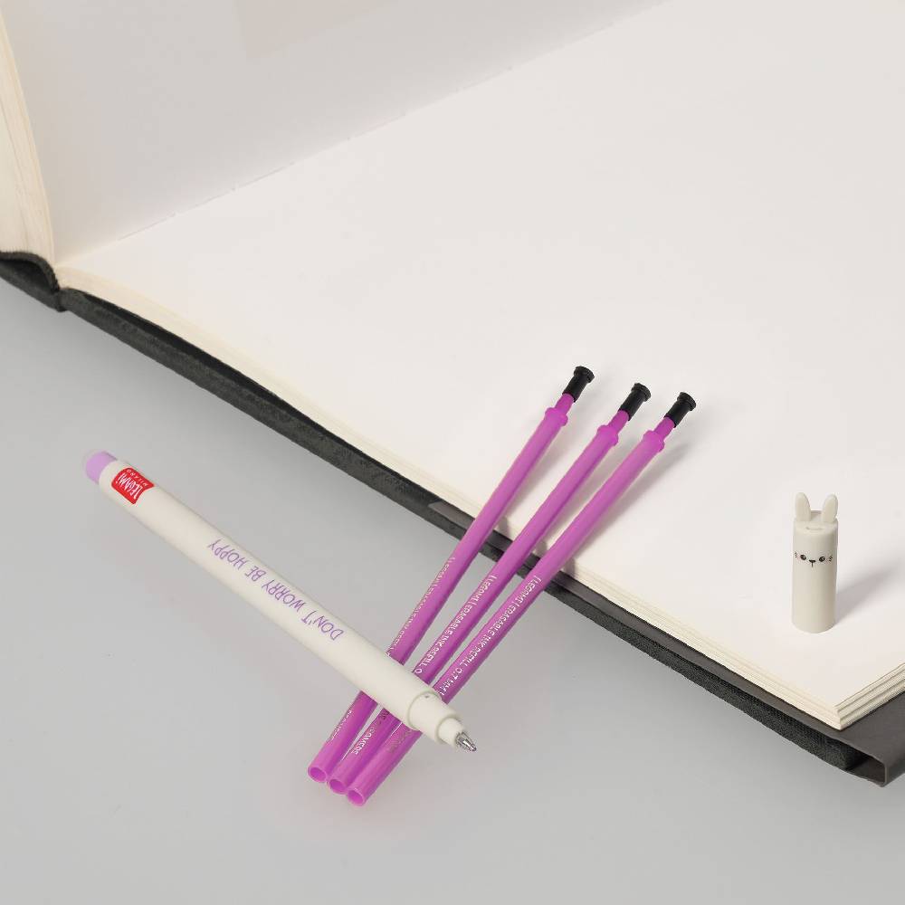 Legami Set Penna Cancellabile Bunny con Refill Viola Saldi