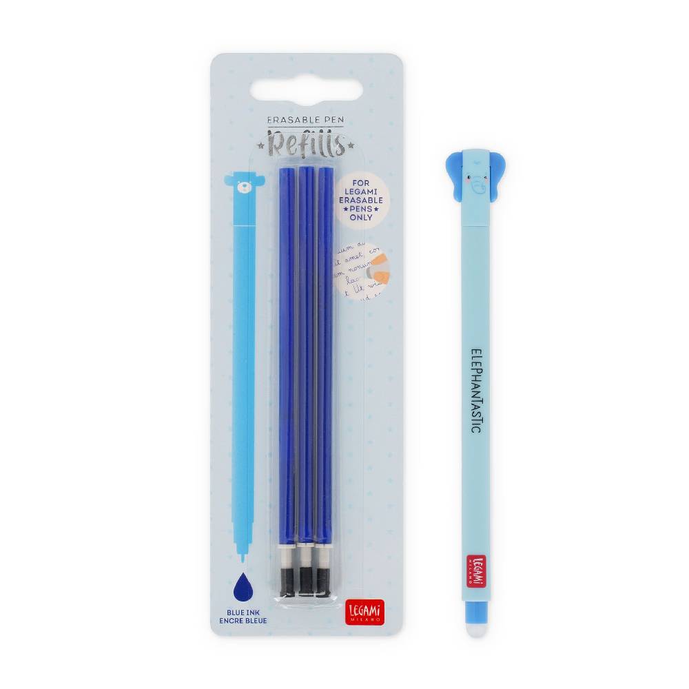 Legami Set Penna Cancellabile Elephant con Refill Blu Hotsell