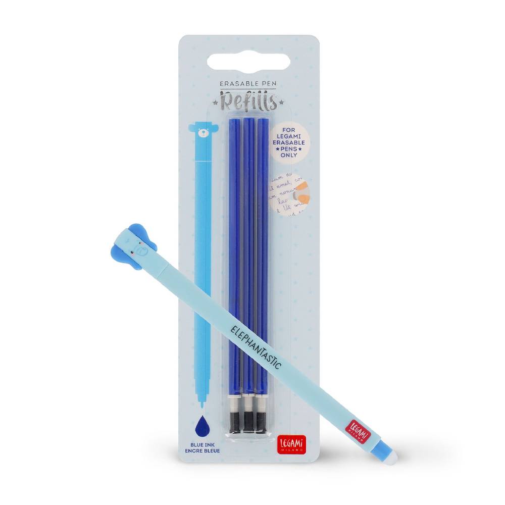 Legami Set Penna Cancellabile Elephant con Refill Blu Hotsell