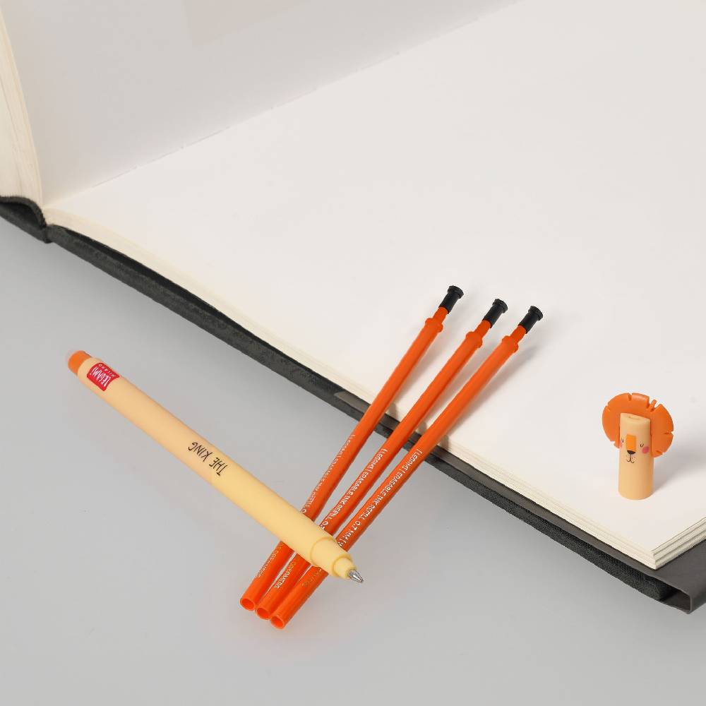 Legami Set Penna Cancellabile Lion con Refill Arancione Offerte