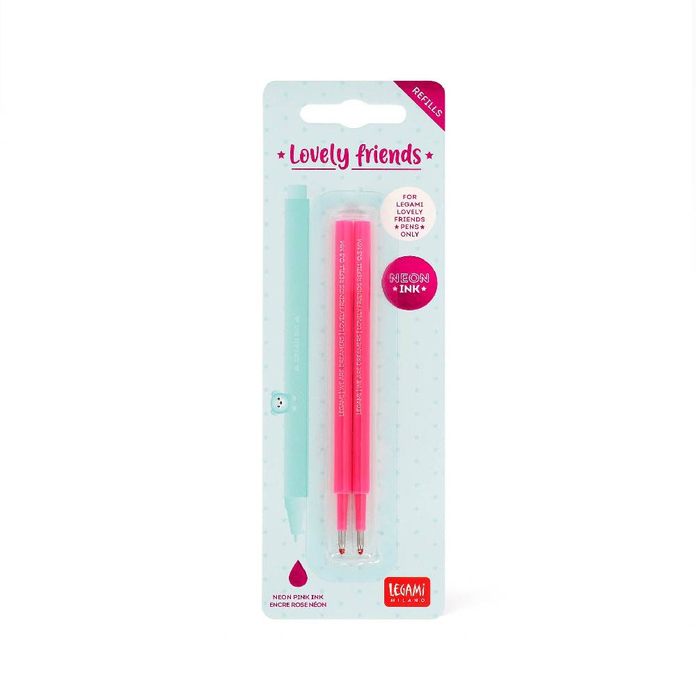 Legami Set di 2 Refill per Penna Gel - Lovely Friends Nuova