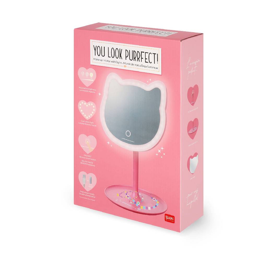 Legami Specchio da Trucco con Luce - You Look Purrfect! Vendita Economica