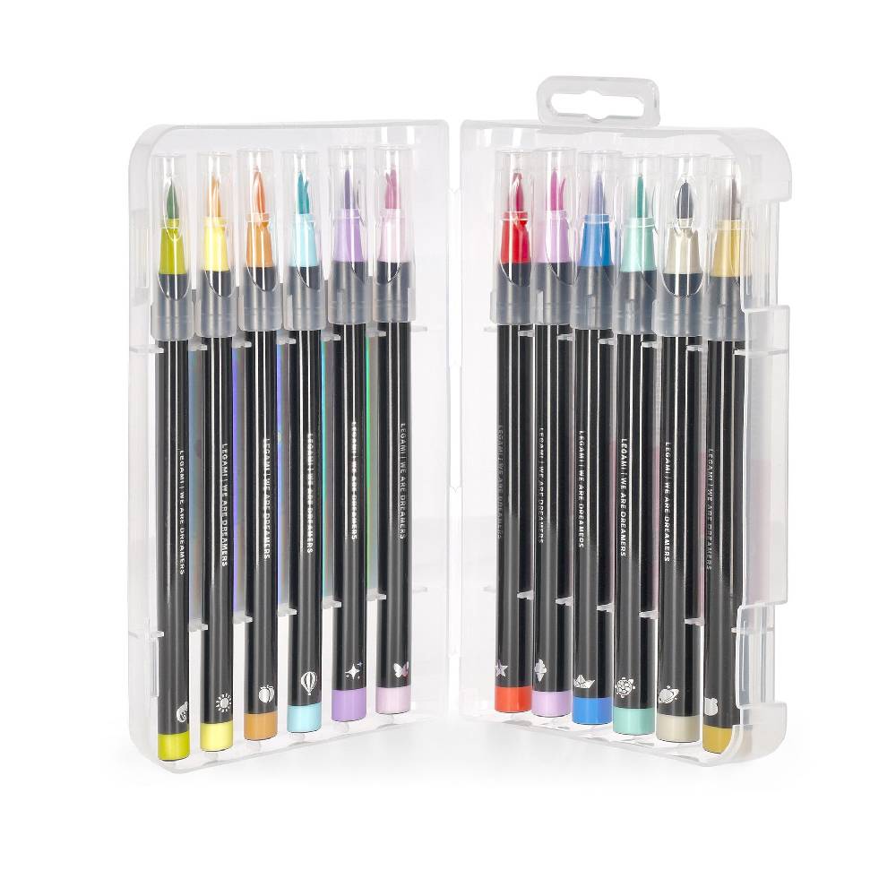 Legami Set di 12 Pennarelli con Punta Pennello - Brush Markers Spedizione Gratuita