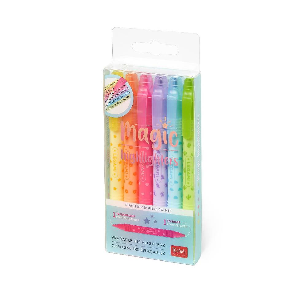 Legami Set di 6 Evidenziatori Cancellabili - Magic Highlighters Qualità Garantita