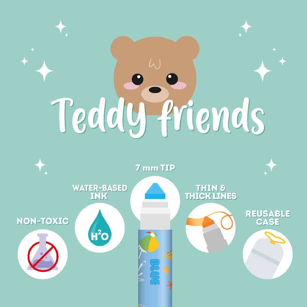 Legami Set di 12 Pennarelli - Teddy Friends Acquista Ora