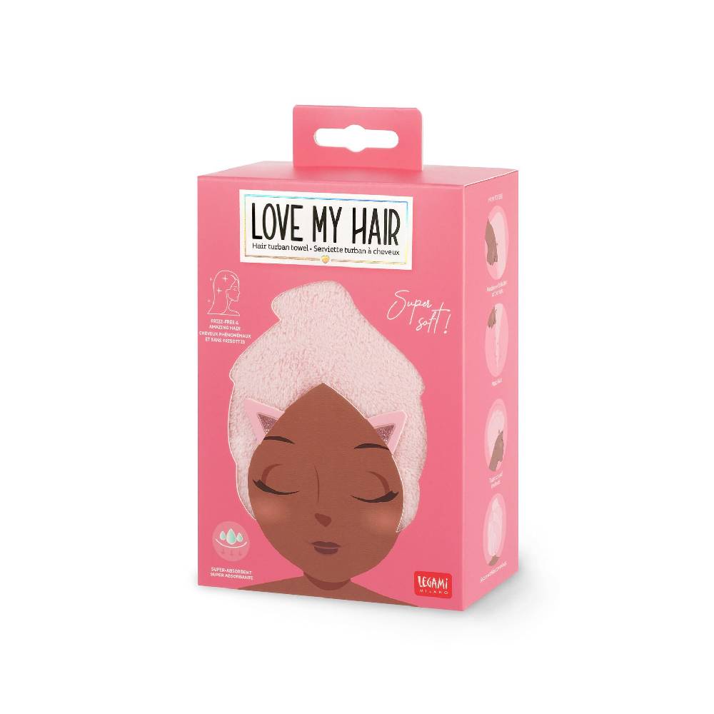 Legami Asciugamano per Capelli a Turbante - Love My Hair In Linea