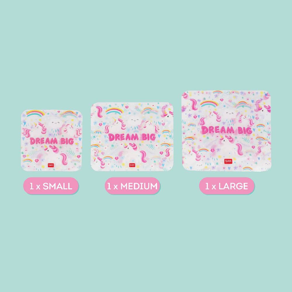 Legami Set di 3 Buste per Alimenti - Snack Bags Presa