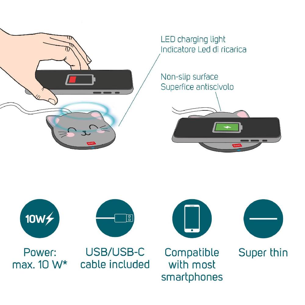 Legami Caricabatterie Wireless con Supporto - Super Fast Spedizione Gratuita