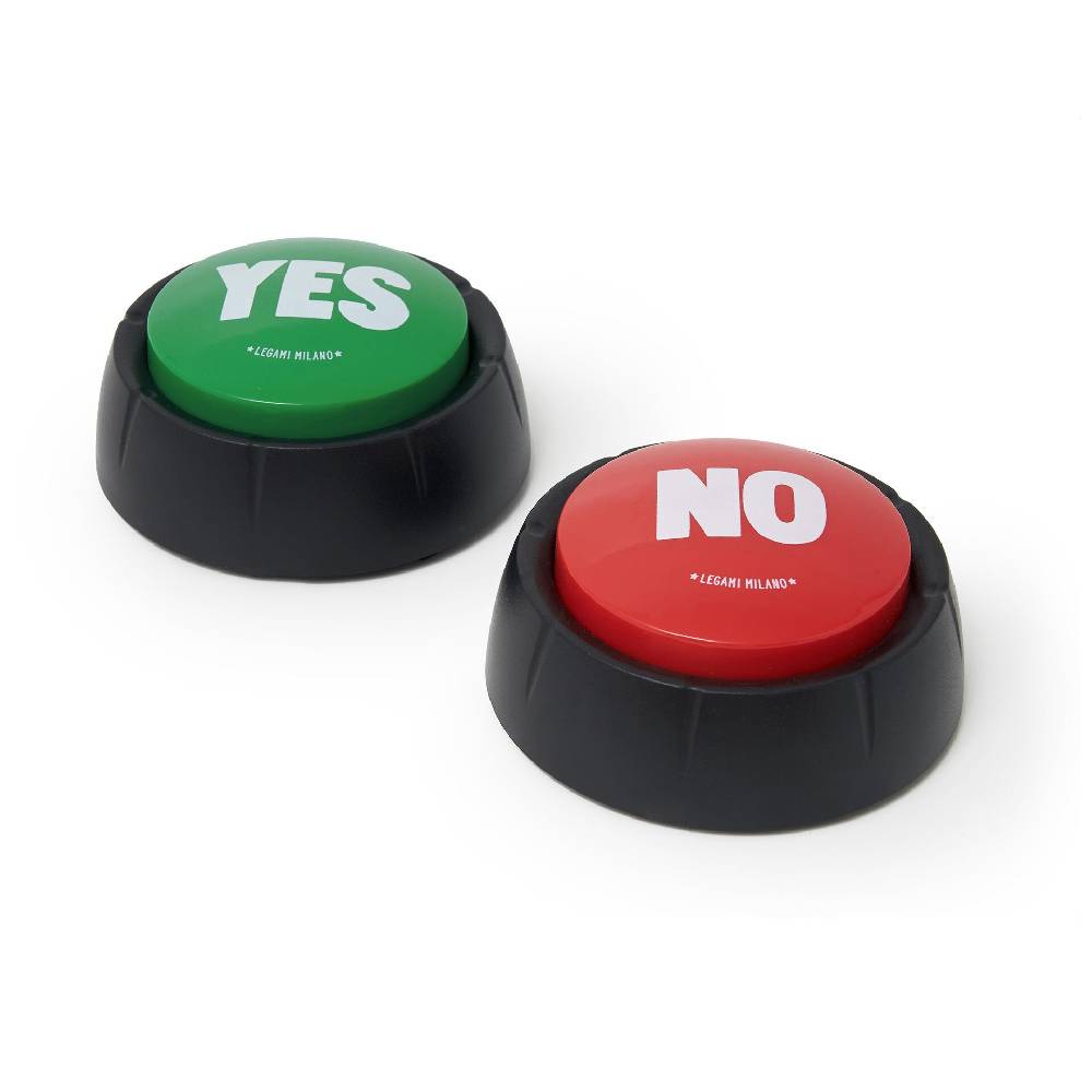 Legami YES & NO - Set di Due Pulsanti Sonori Convenienza