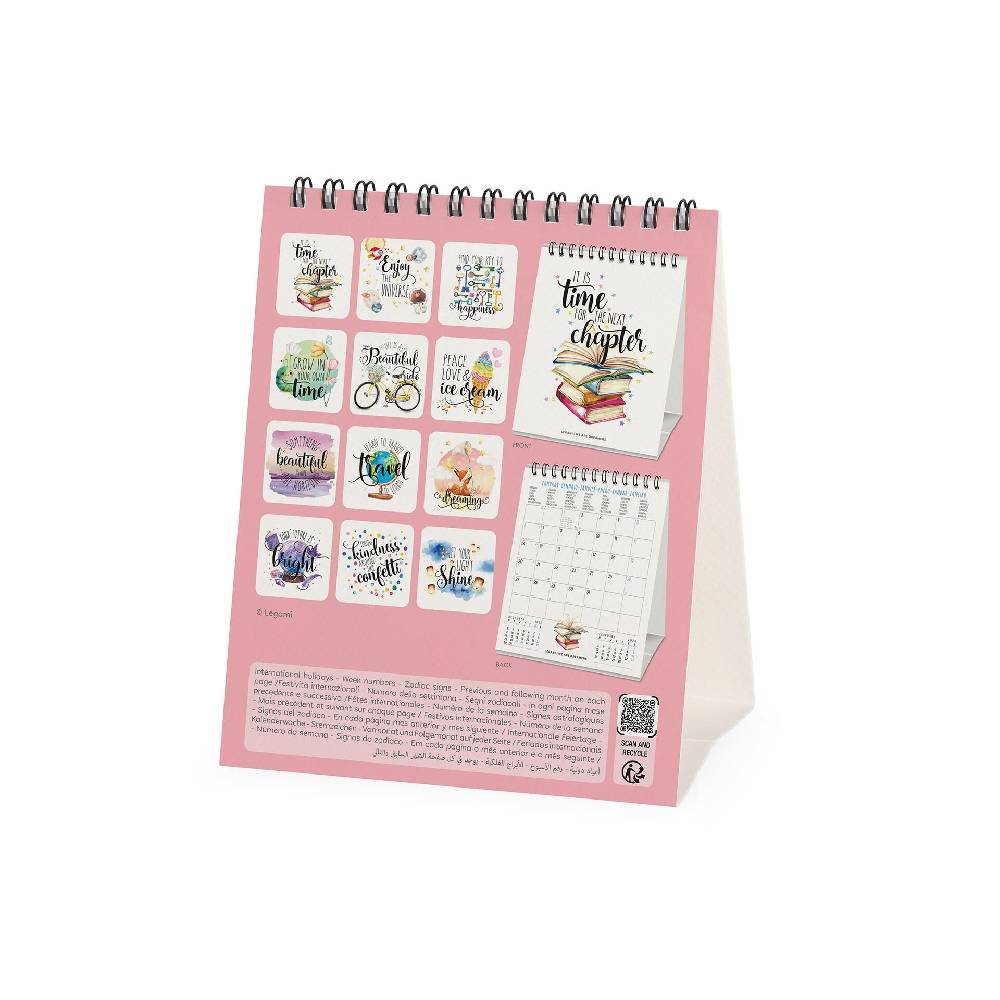 Legami Calendario da Tavolo 2025 - 12 x 14,5 cm Prezzo Ridotto