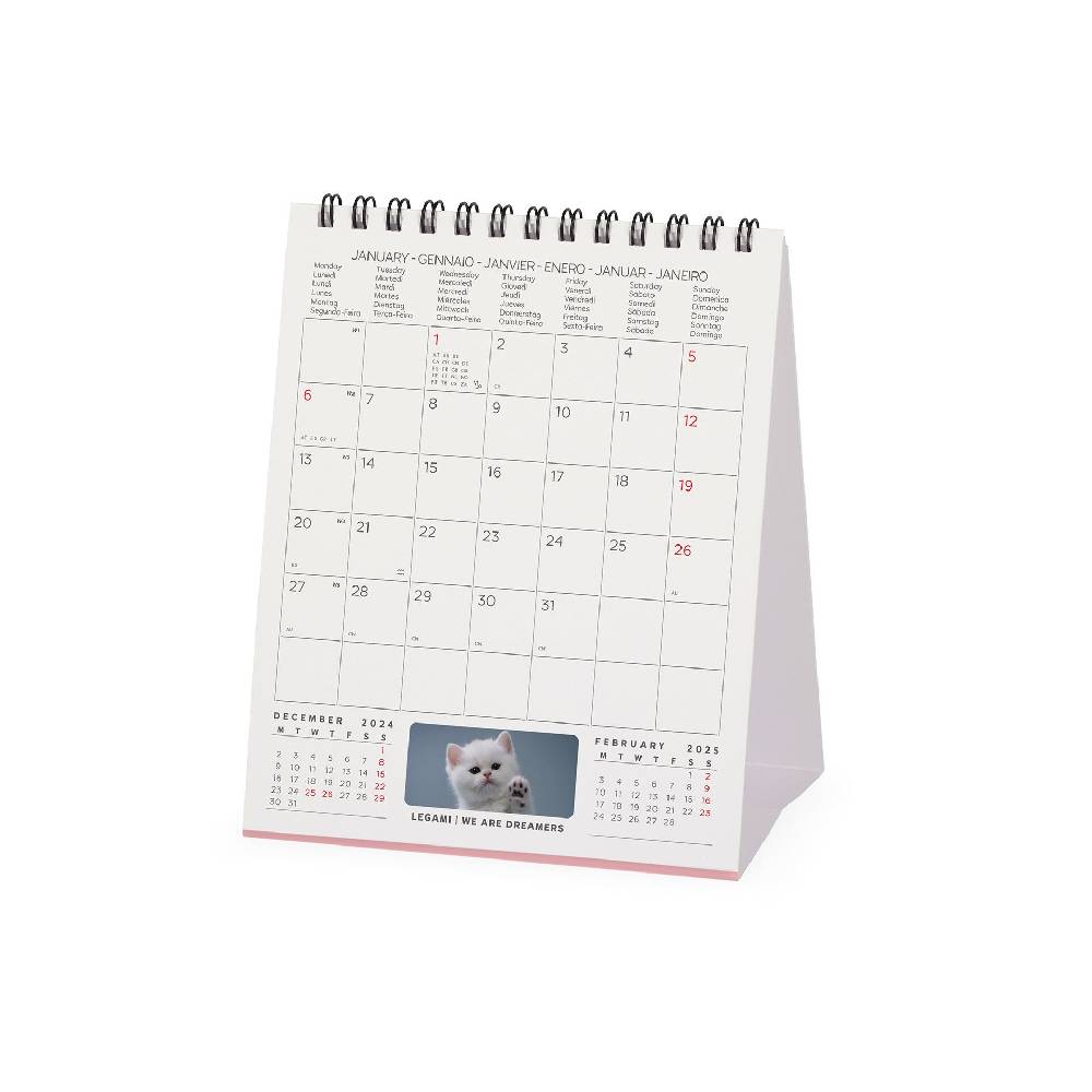 Legami Calendario da Tavolo 2025 - 12 x 14,5 cm Presa