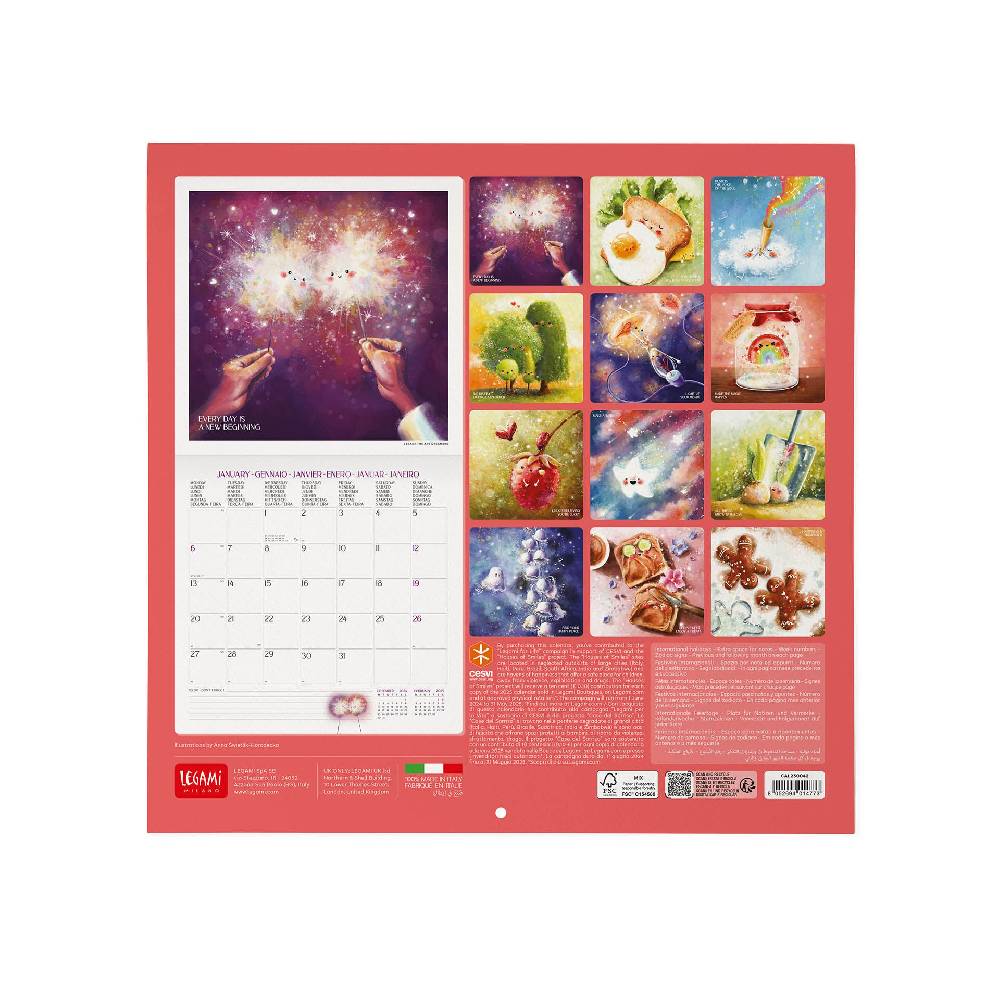 Legami Calendario da Parete 2025 - 30 x 29 cm Saldi Di Fabbrica