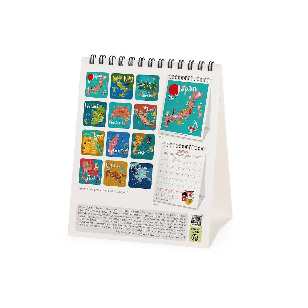 Legami Calendario da Tavolo 2025 - 12 x 14,5 cm I Più Venduti