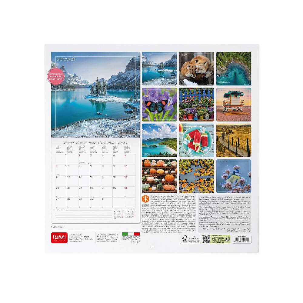 Legami Calendario da Parete 2025 - 30 x 29 cm Italia