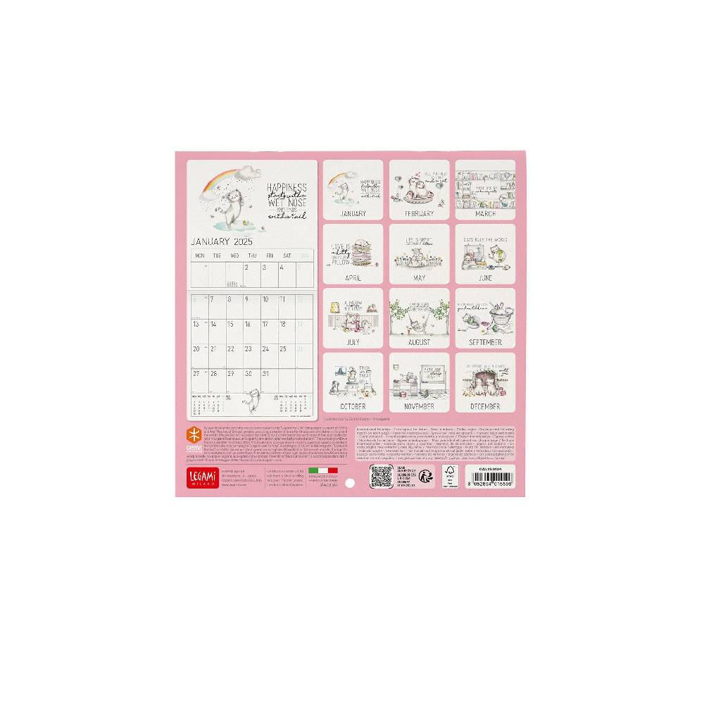 Legami Calendario da Parete 2025 - 18 x 18 cm Qualità