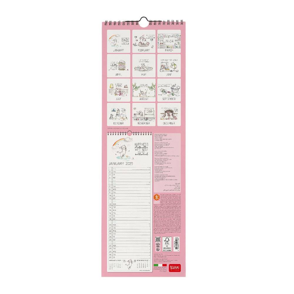 Legami Calendario da Parete 2025 - 16 x 49 cm Pezzi Unici