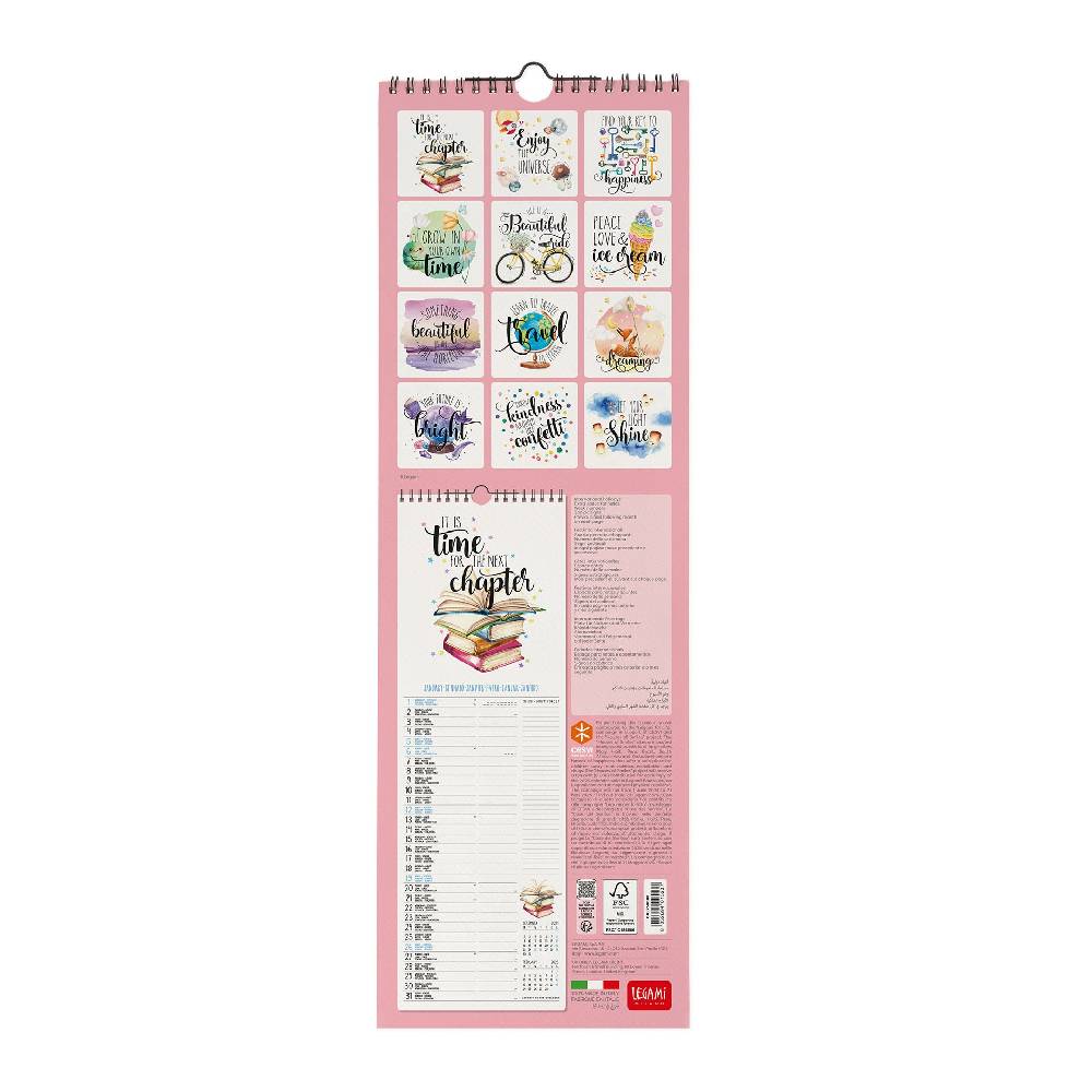 Legami Calendario da Parete 2025 - 16 x 49 cm Consegna Veloce