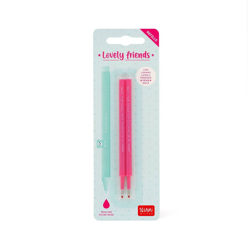 Legami Set di 2 Refill per Penna Gel - Lovely Friends Nuova