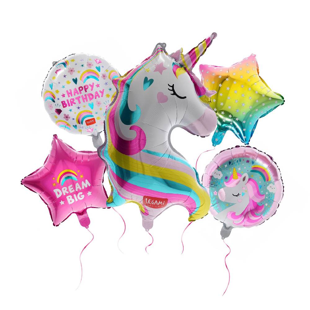 Legami Set di 5 Palloncini per Festa di Compleanno - Let's Party Negozi Online