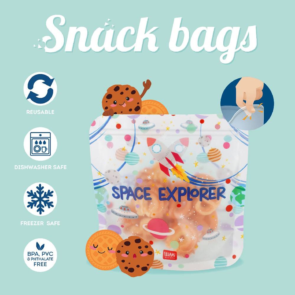 Legami Set di 3 Buste per Alimenti - Snack Bags Saldi