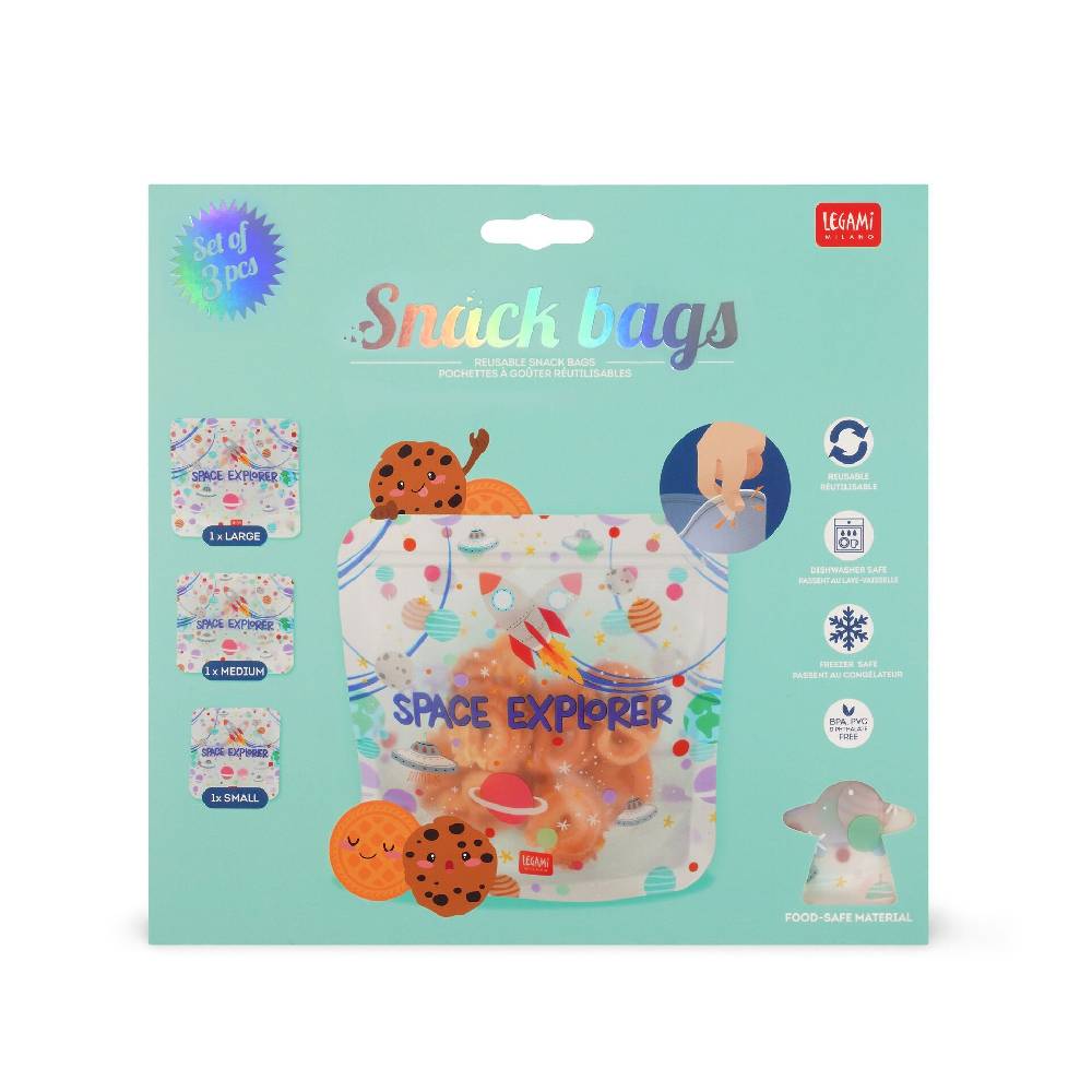 Legami Set di 3 Buste per Alimenti - Snack Bags Saldi