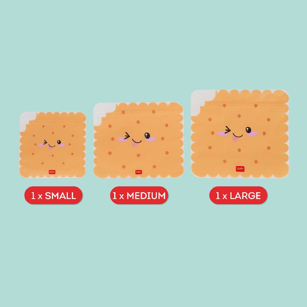 Legami Set di 3 Buste per Alimenti - Snack Bags Offerte