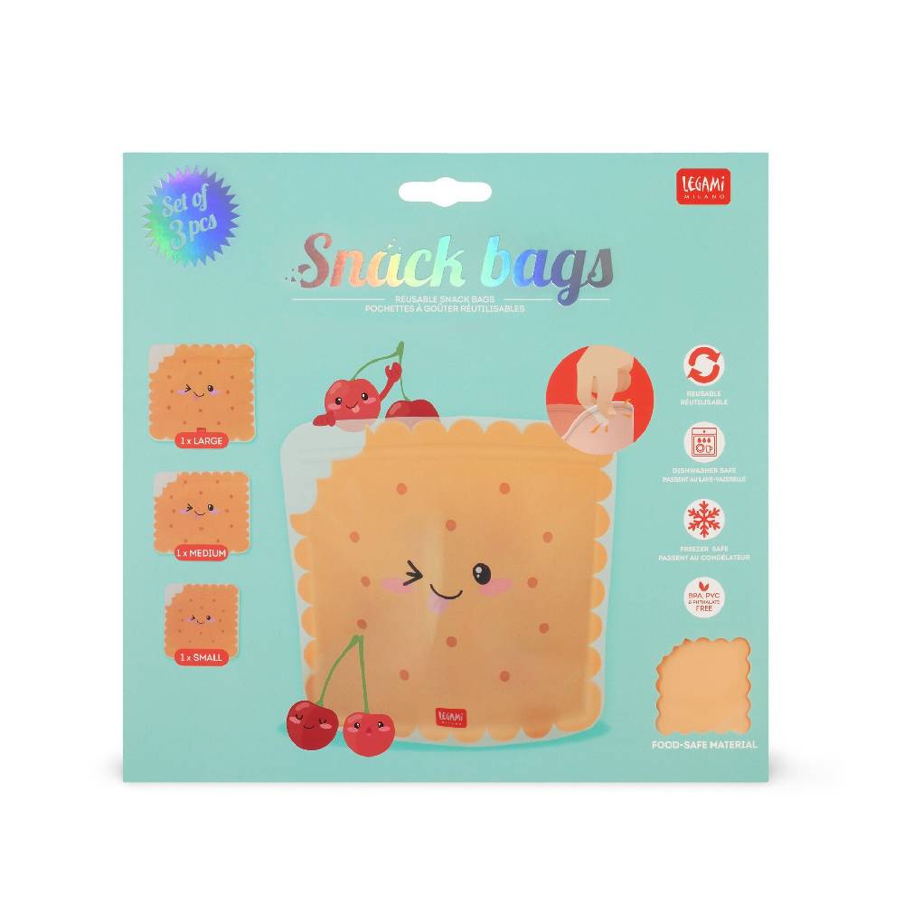 Legami Set di 3 Buste per Alimenti - Snack Bags Offerte