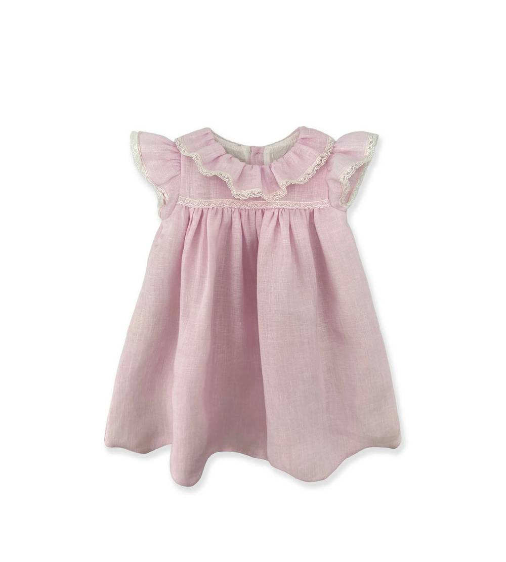 ﻿La Stupenderia PINK LINEN DRESS