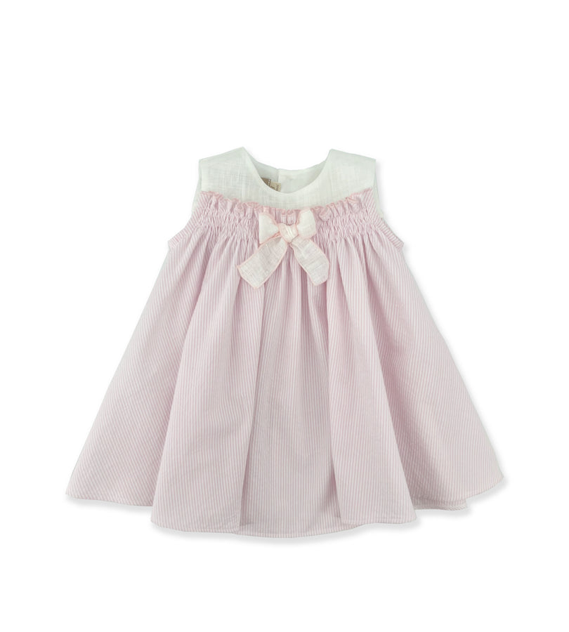 La Stupenderia WHITE AND PINK STRIPED DRESS Pezzi Unici