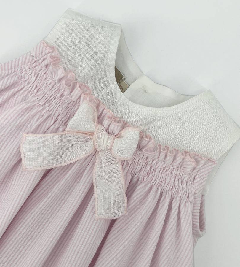 La Stupenderia WHITE AND PINK STRIPED DRESS Pezzi Unici