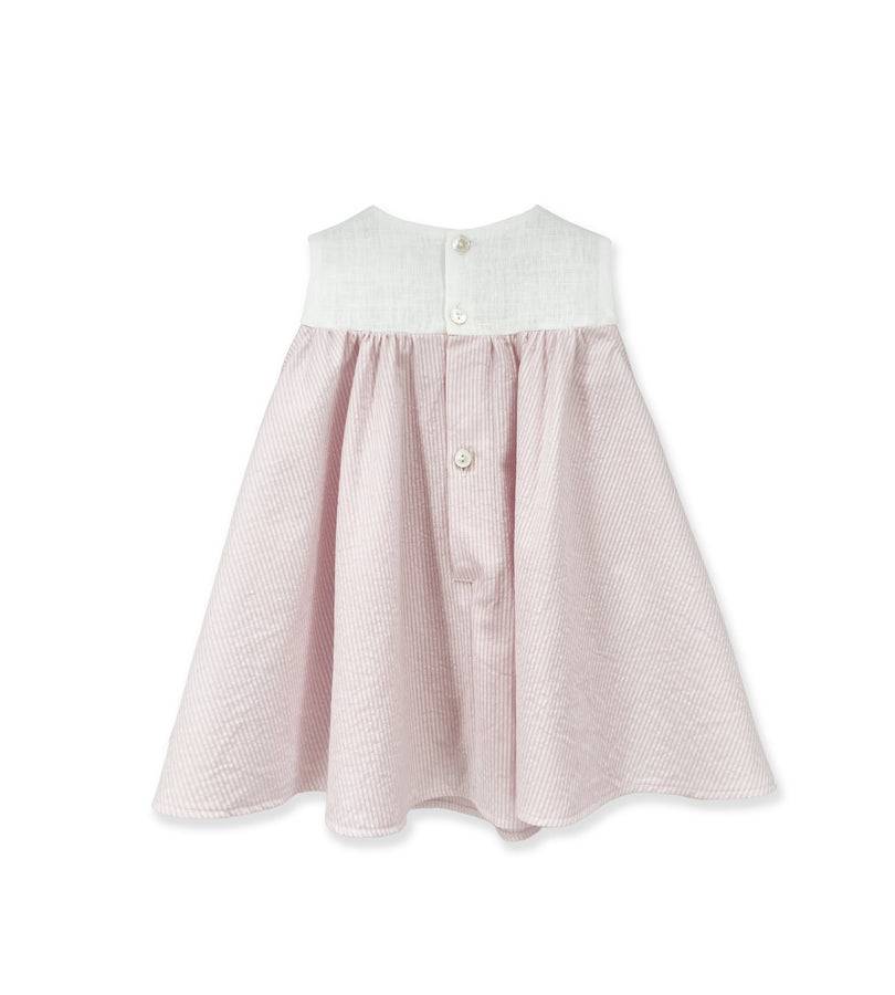 La Stupenderia WHITE AND PINK STRIPED DRESS Pezzi Unici