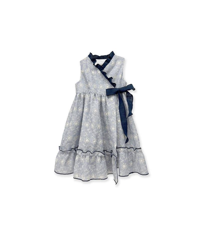 La Stupenderia BLUE STRIPED DRESS AND EMBROIDERIES Promozione Limitata