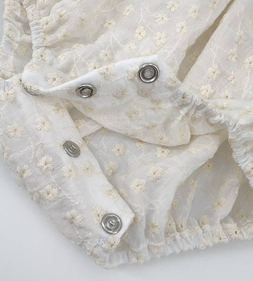 La Stupenderia CREAM ROMPER WITH BOWS Online
