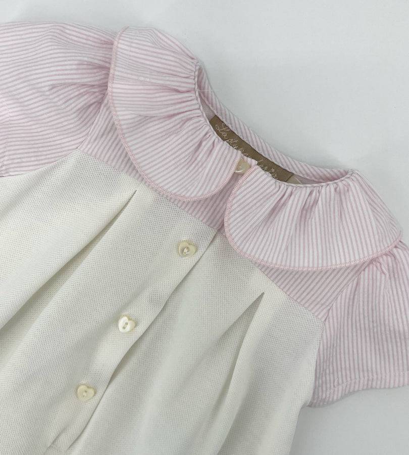 La Stupenderia WHITE AND PINK ROMPER Outlet