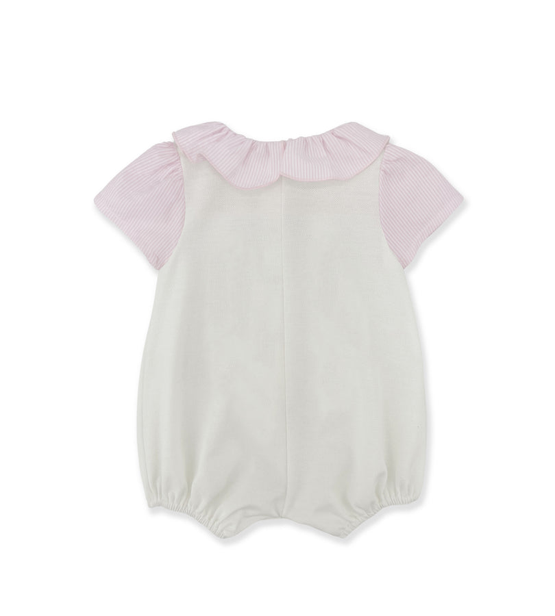 La Stupenderia WHITE AND PINK ROMPER Outlet