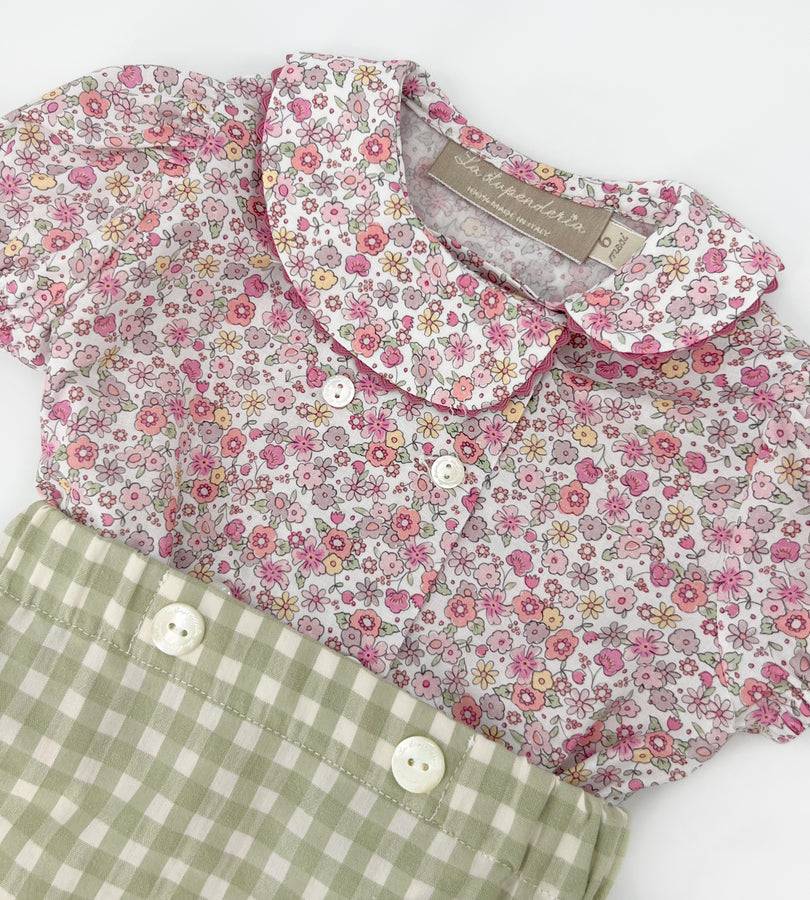 La Stupenderia COMPLETO A FIORI CON GONNELLINA Offerta speciale della fabbrica