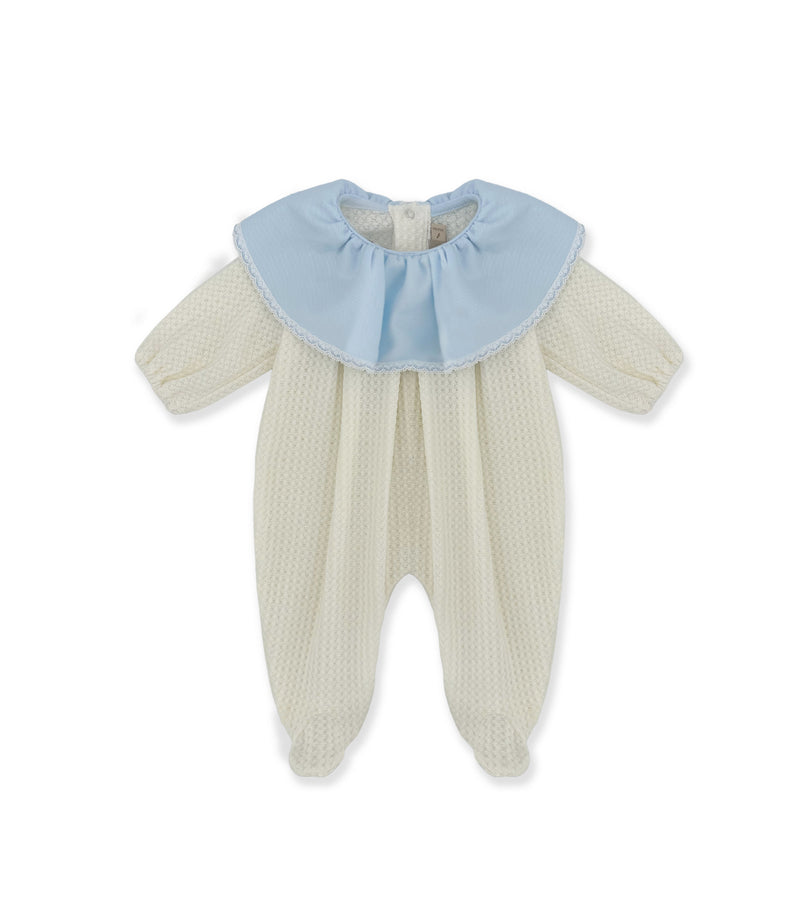 La Stupenderia LIGHT BLUE NECK KNITTED ROMPER Vendita Economica