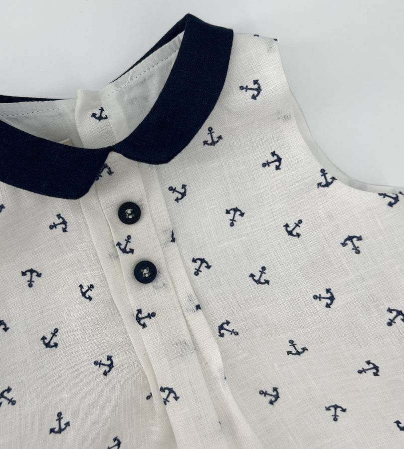 La Stupenderia ROMPER WITH ANCHORS In Saldo