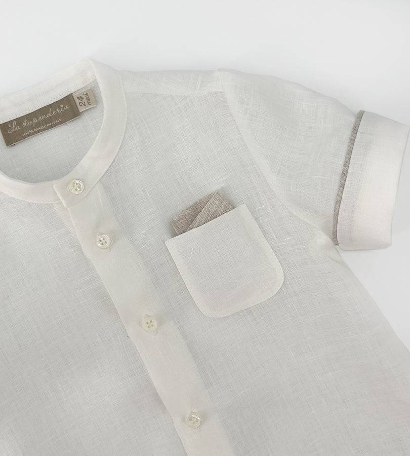 La Stupenderia CAMICIA LINO BIANCO Shopping Online