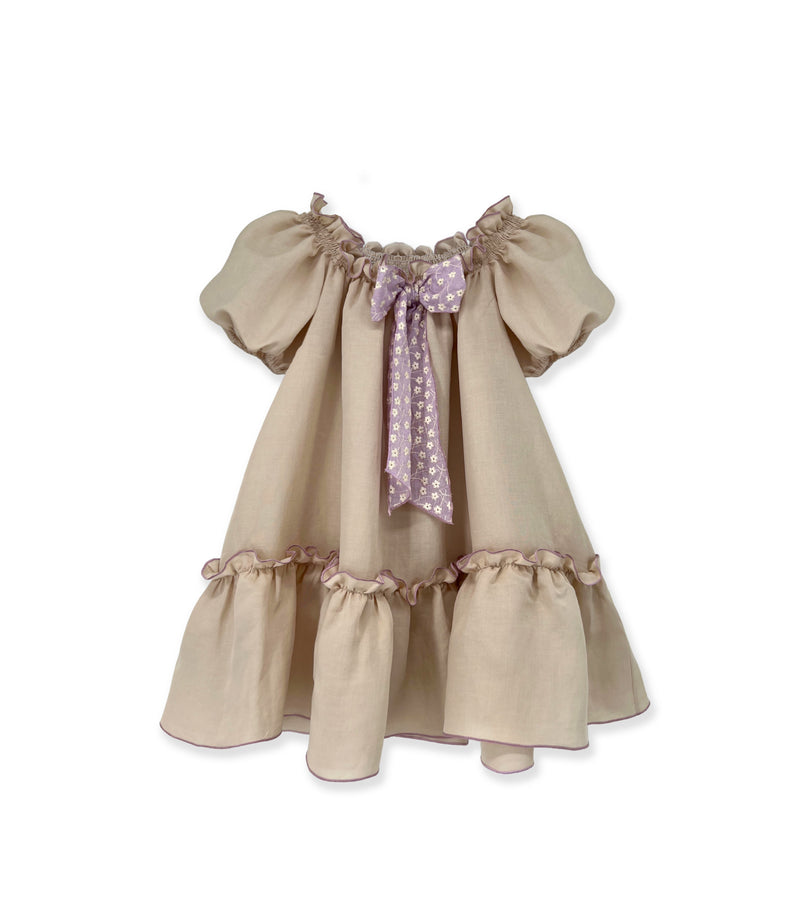 La Stupenderia BEIGE LINEN DRESS Convenienza