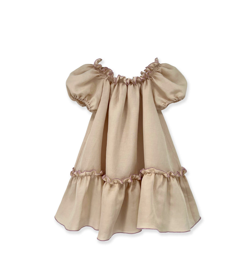 La Stupenderia BEIGE LINEN DRESS Convenienza
